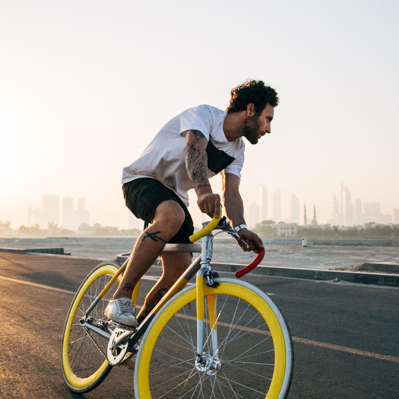 Man on a bike