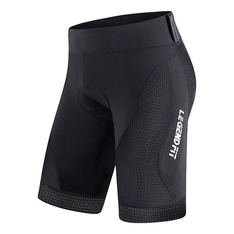 LEGENDFIT Men's Cycling Shorts in black on a plain white background.