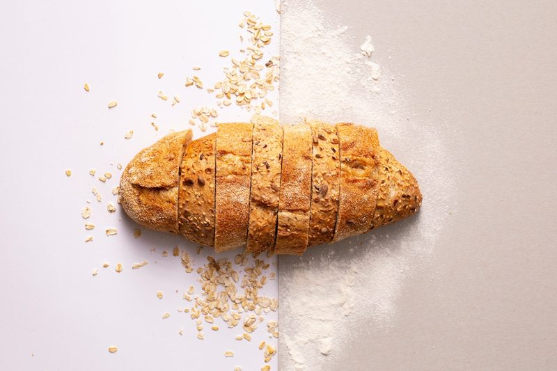 a sliced loaf of bread on the counter