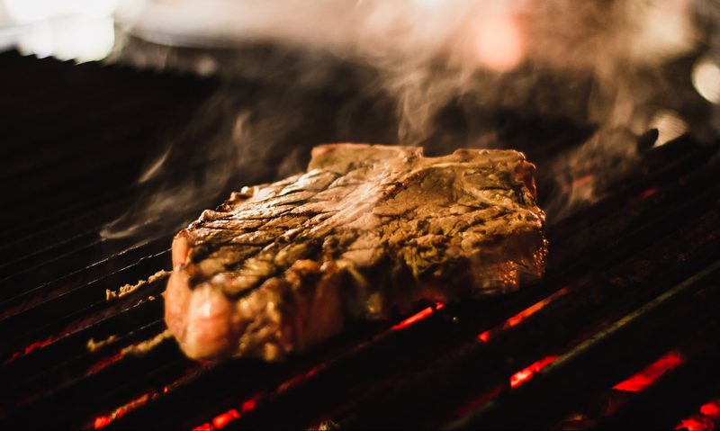 Steak on the grill