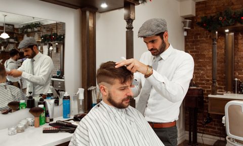 Man getting haircut