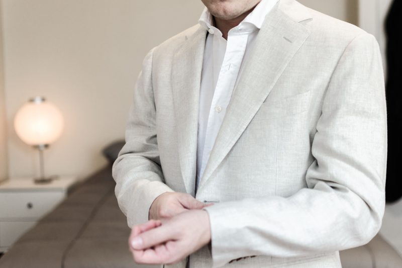 Man in white suit