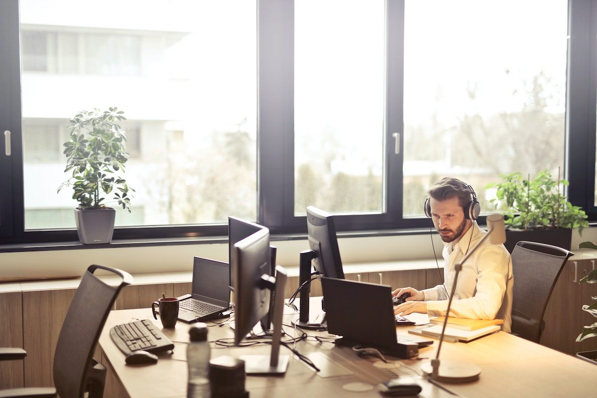 man at the computer