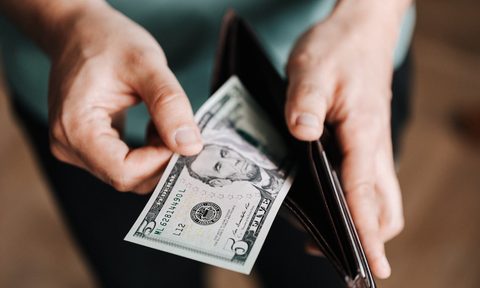 person with a wallet