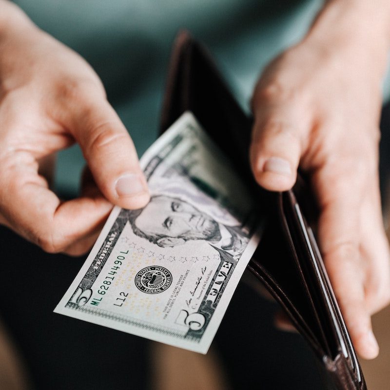 person with a wallet