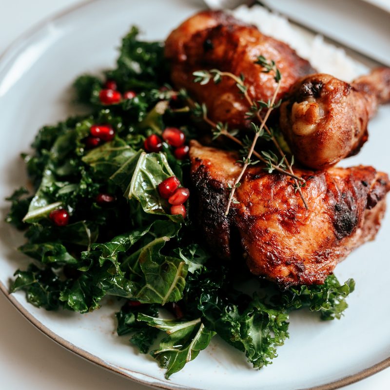 Chicken and salad