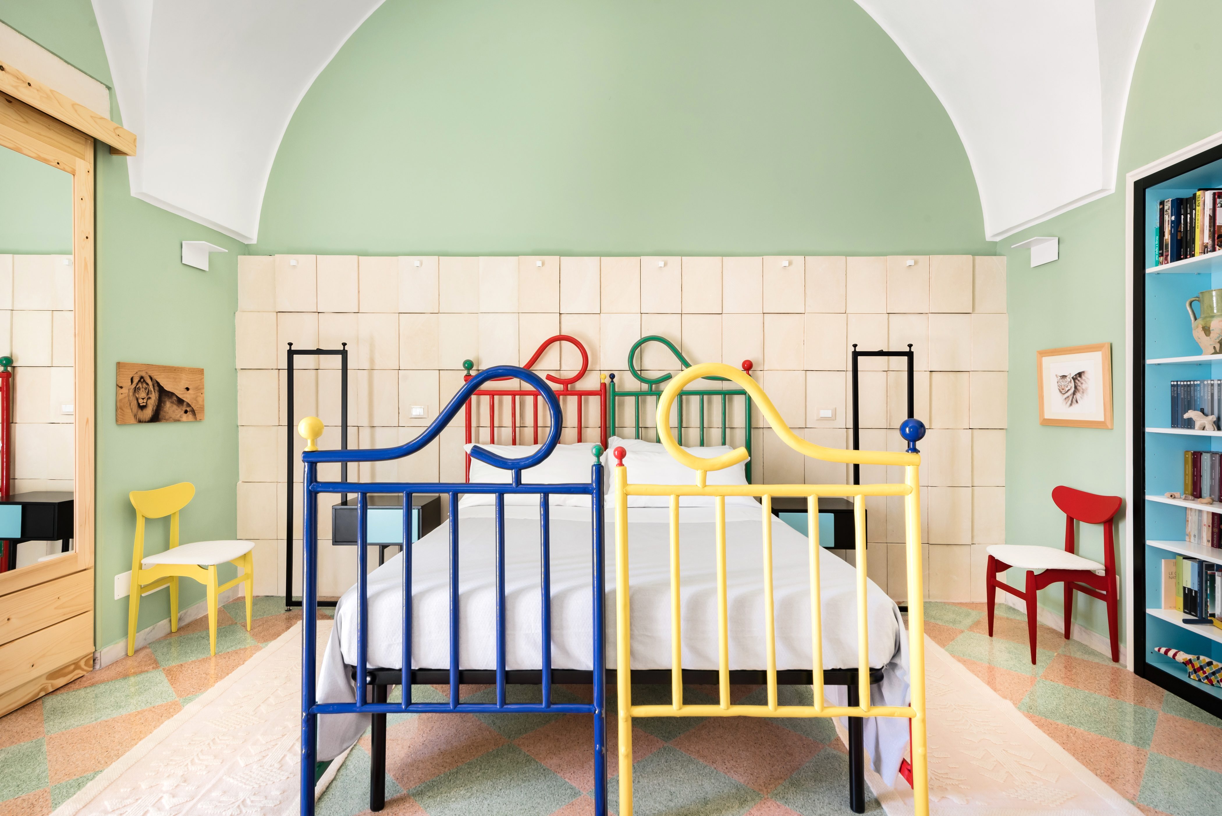 wes anderson asteroid city inspired airbnbs pop art apartment