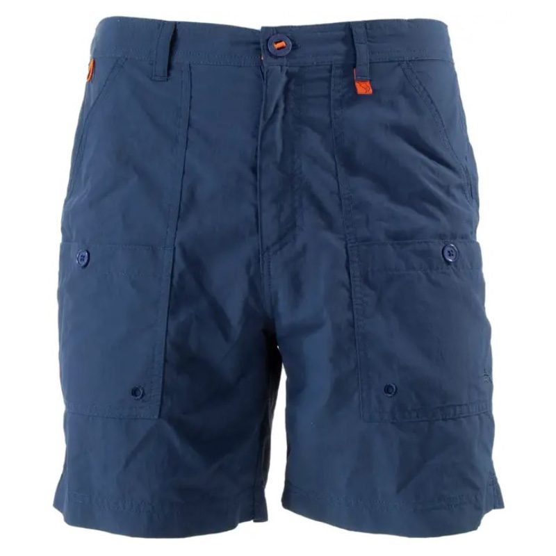 Salt Life Topwater 8.5-inch Hybrid Board/Fishing Shorts (in Navy) isolated on a plain white background.