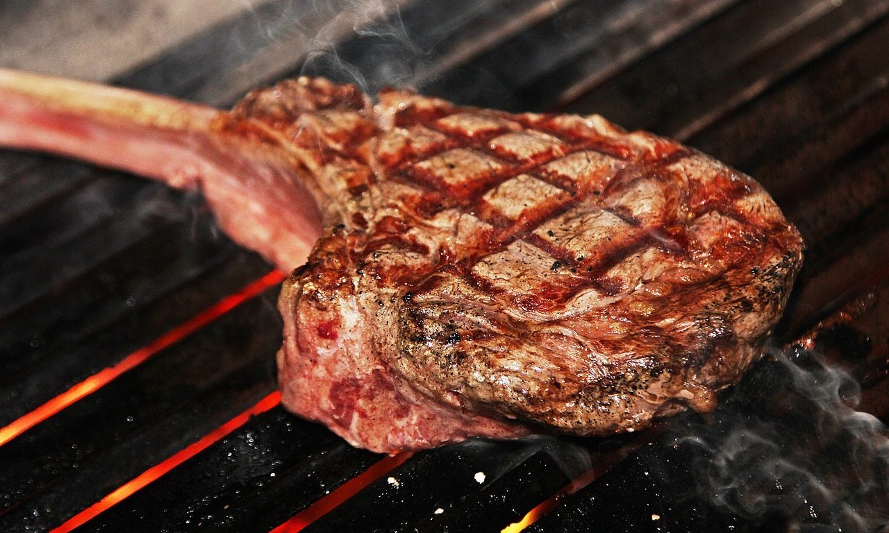 Steak on the grill