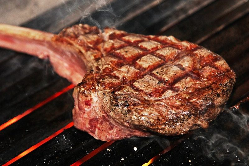 Steak on the grill