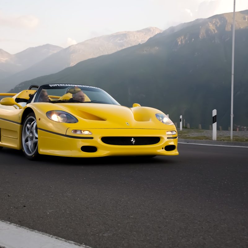 Yellow Ferrari F50