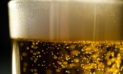 Close-up of beer in a glass