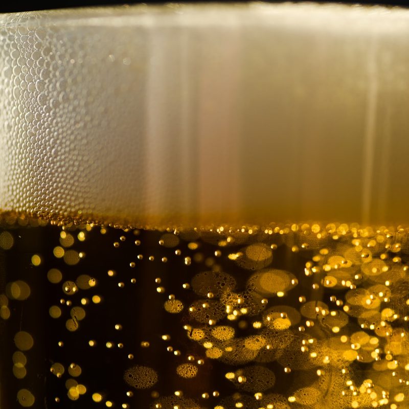 Close-up of beer in a glass