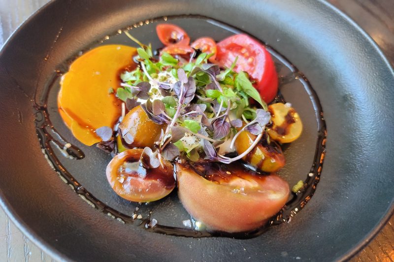 An amazing salad plate at the Hell's Kitchen by Gordon Ramsay restaurant at Caesars Palace Las Vegas.