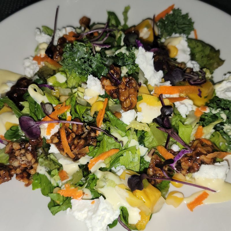 A salad from the restaurant at Divi Flamingo Resort Bonaire.