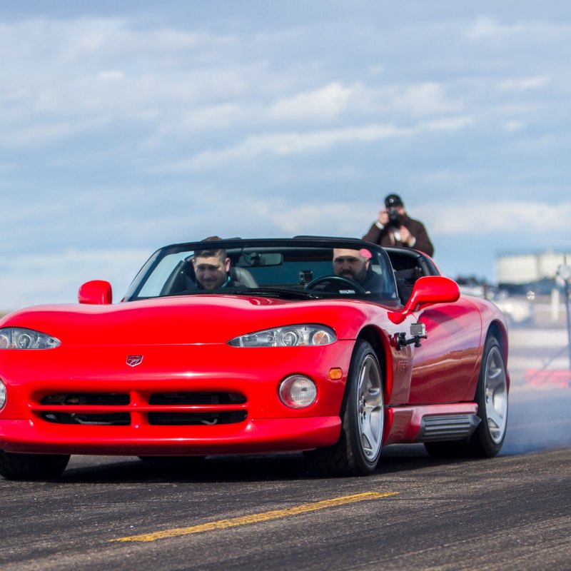 First gen Dodge Viper burnout