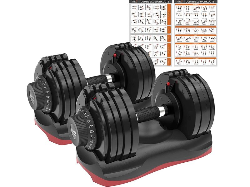 The Ativafit 66 lb. dumbbell set on a white background.