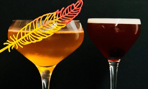 Two Aquavit cocktails.