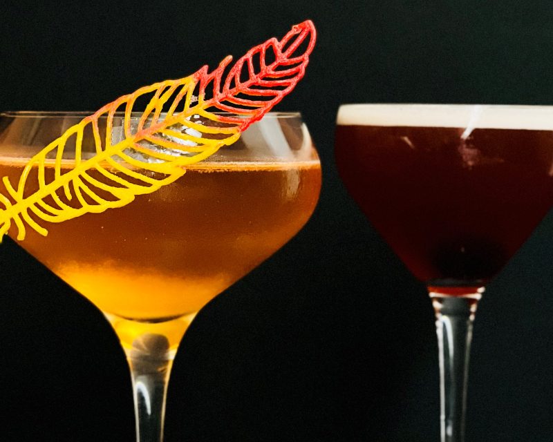 Two Aquavit cocktails.