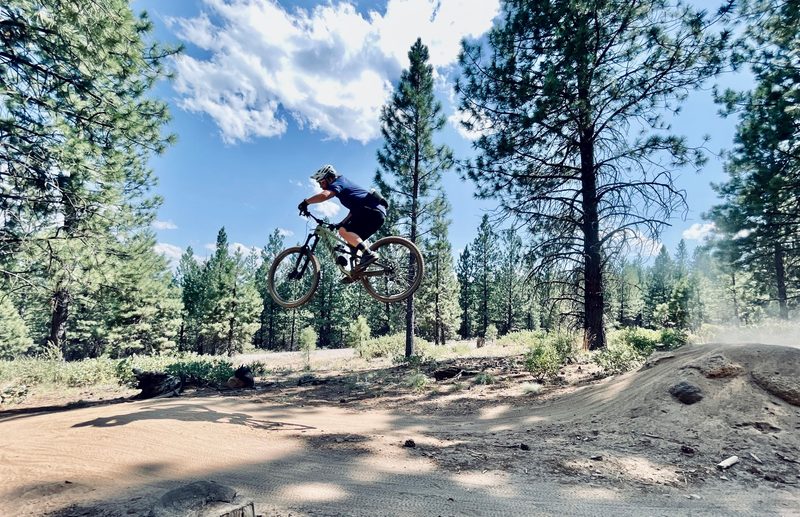 Hitting a jump on the Canyon Spectral CF 8