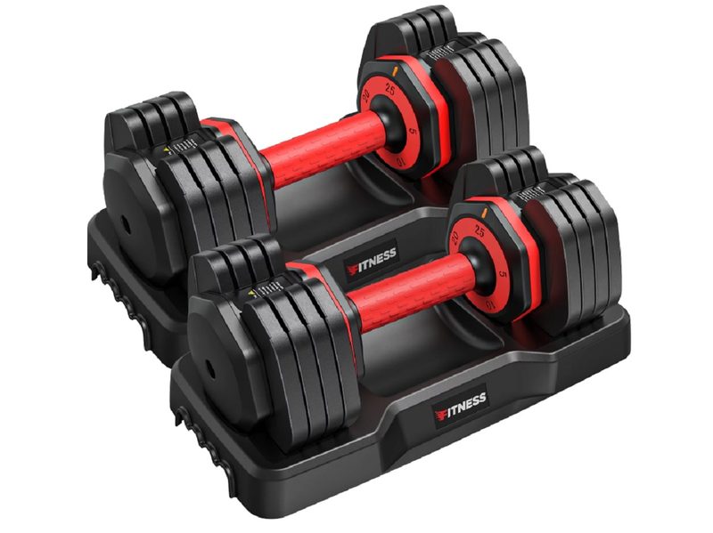 The Gikpal 5-in-1 adjustable dumbbell on a white background.