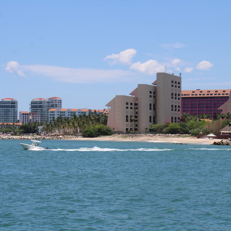 A view from Banderas Bay of The Westin Resort & Spa, Puerto Vallarta, in Puerto Vallarta, Jalisco, Mexico.