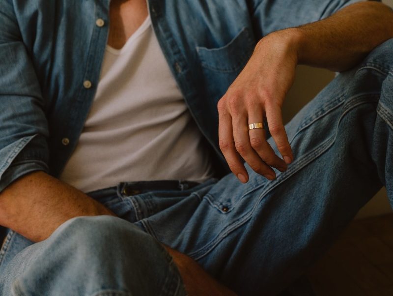Man in denim wearing a ring