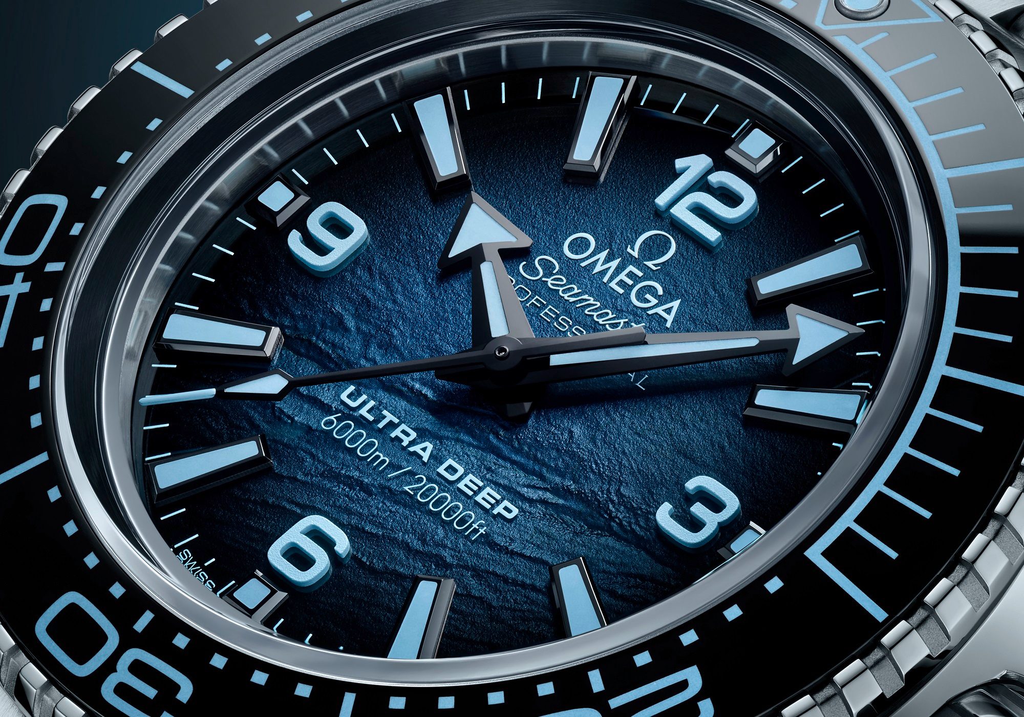 Omega Seamaster Ultra Deep watch close up