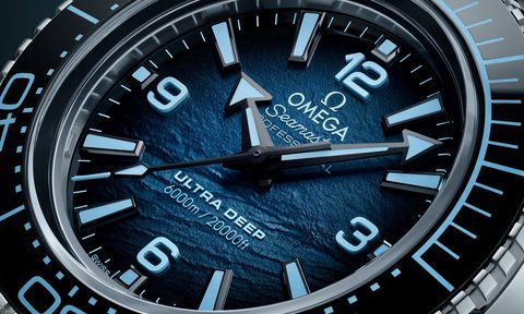 Omega Seamaster Ultra Deep watch close up