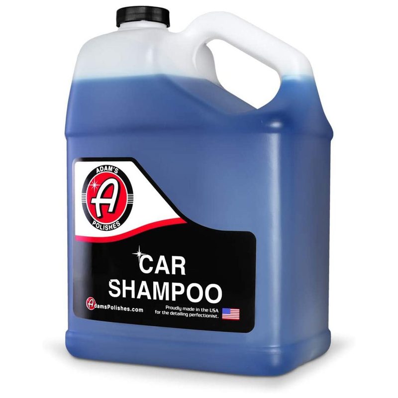 Gallon jug of Adam's Shampoo pH Car Wash Soap on a plain white background.