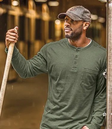 Cabela's clothing worn by a model.