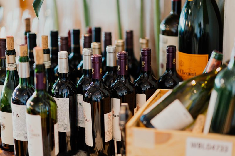 Various wine bottles