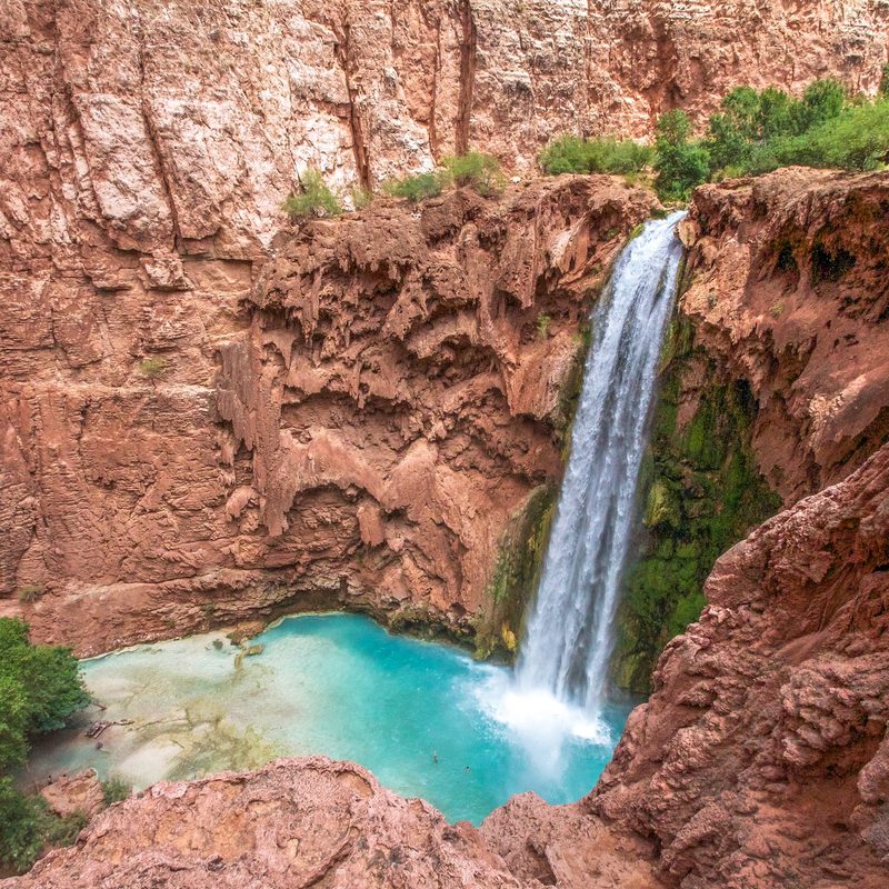 Above shot of Havasu Falls
