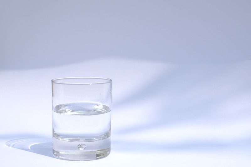 Water on white background