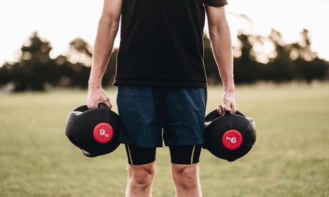 Man carrying weights