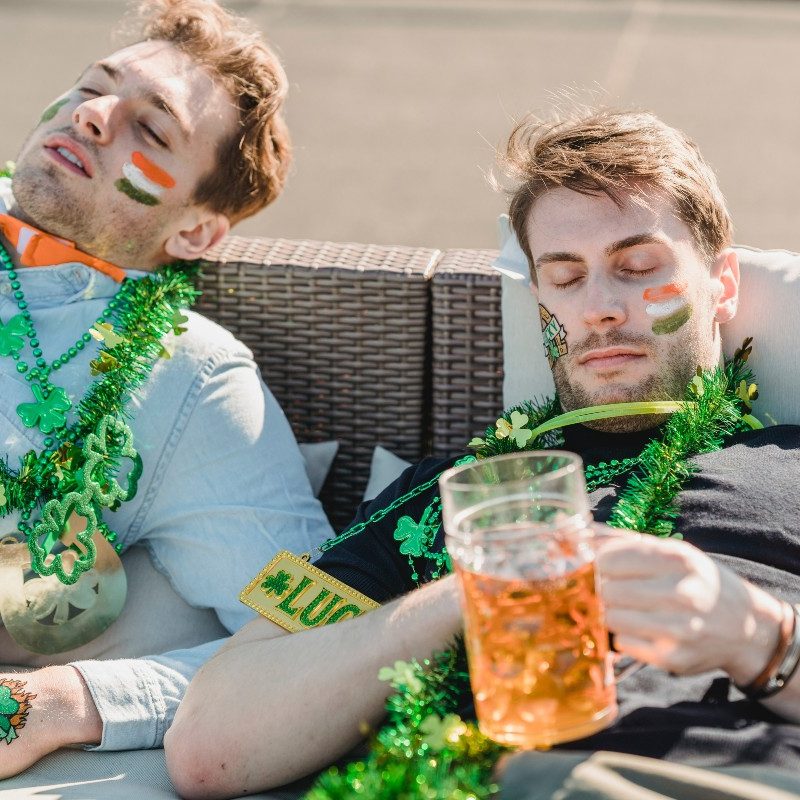 Two hungover guys.