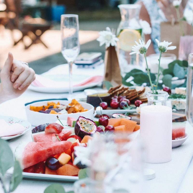 Outdoor dining table