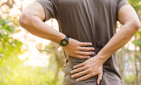 Man with lower back pain