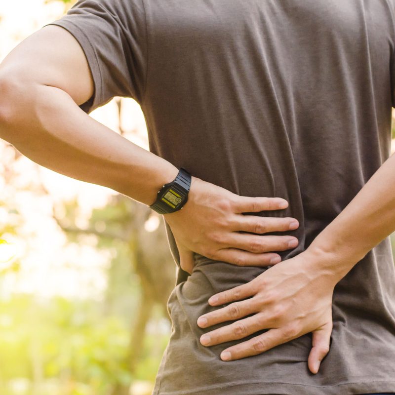 Man with lower back pain