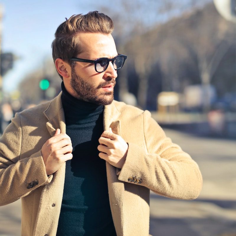 Man in jacket and turtleneck