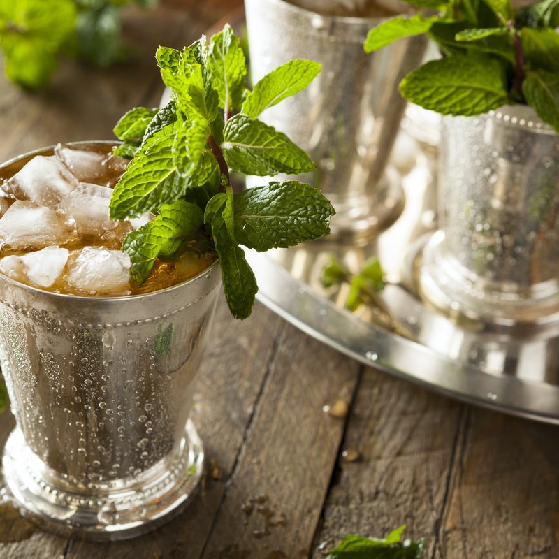 Refreshing cold mint julep