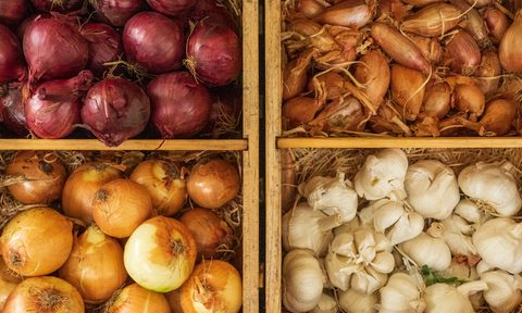 Onions and garlic