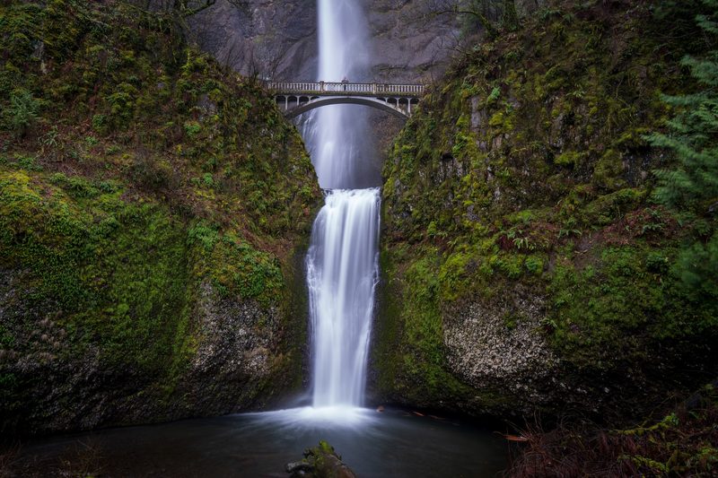Multnomah Falls in the spring