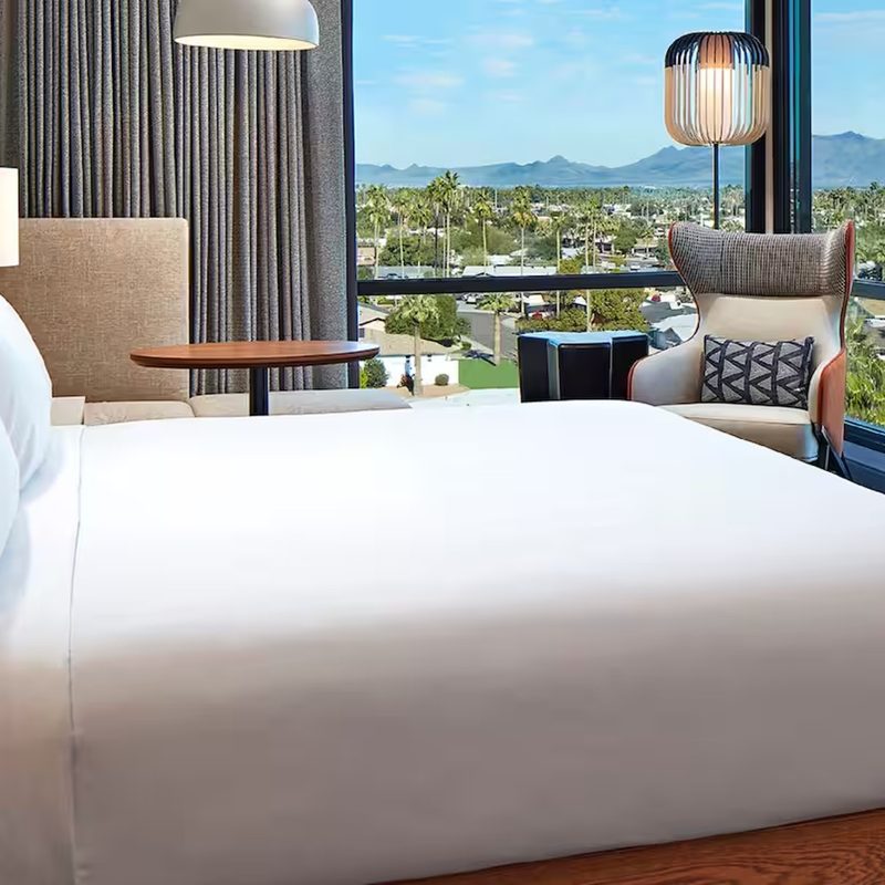 A look inside a hotel room at Senna House Scottsdale.