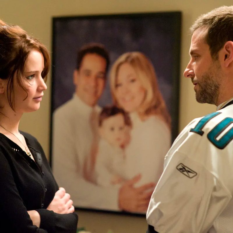 Bradley Cooper and Jennifer Lawrence in Silver Linings Playbook