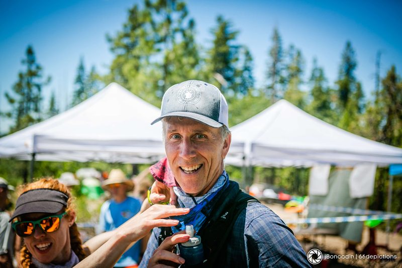 Runner smiling at the camera at the Western States Endurance Run.