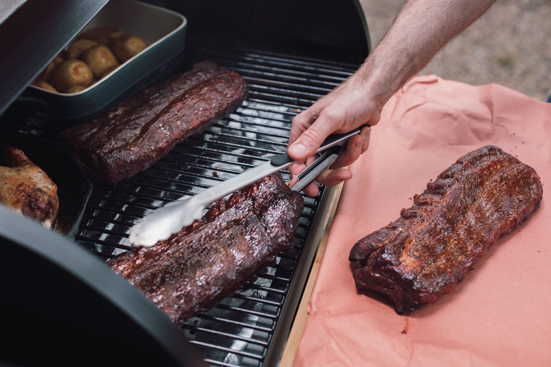 Ribs on the grill