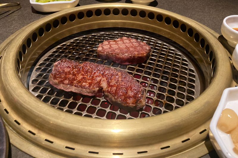 Anto Korean beef on grill