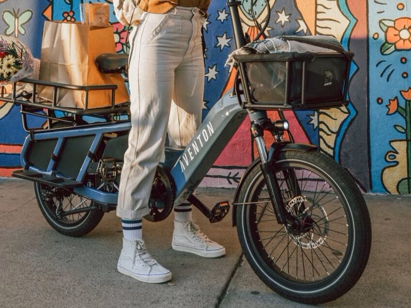 Aventon Abound ebike with storage attached