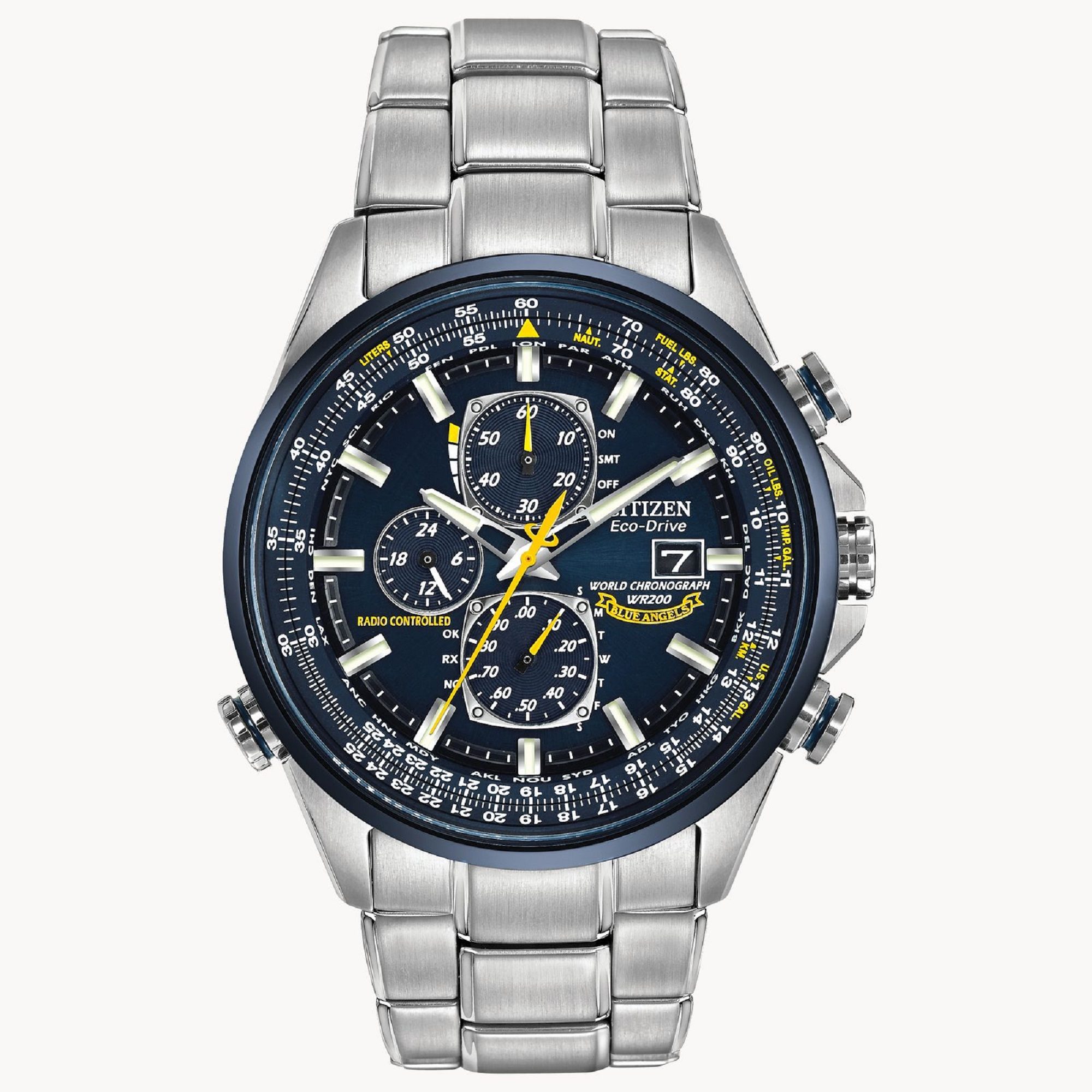 Citizen World Chronograph close up